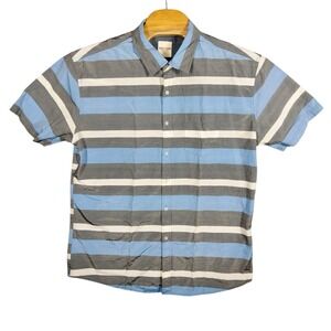 Holton Canvas Cloth Button Up Shirt Mens XXL Office Business Casual Preppy‎